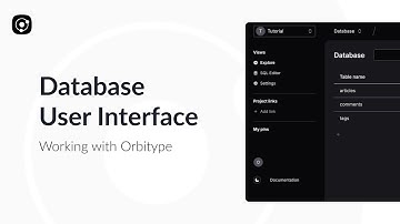 Database User Interface - Explore Databases Visually