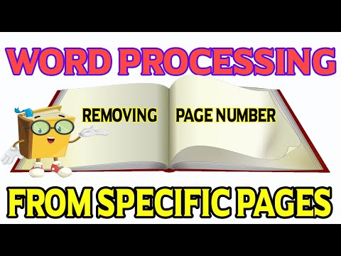 Microsoft Word: Remove Page number from specific pages - YouTube