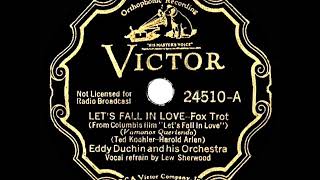 1934 HITS ARCHIVE: Let’s Fall In Love - Eddy Duchin (Lew Sherwood, vocal)