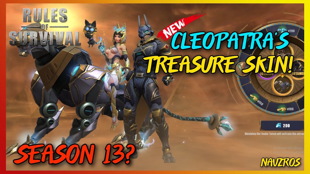 ROS NEW UPDATE ! SEASON 13? BEST CLEOPATRA'S SKIN (Rules Of Survival)