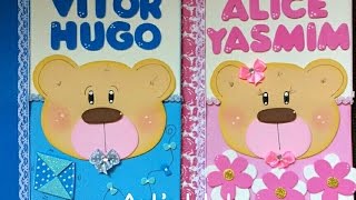 DIY - Capa caderneta de vacinaÃ§Ã£o - Ursinhos - Art's da Indy