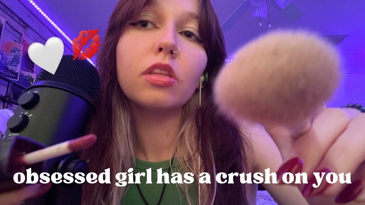 ASMR | obsessed girl has a crush on you 🤍💌 (wlw, she wants you, makeup application, + more)