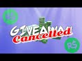 Robux Giveaway Cancelled