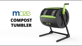 Maze Compost Tumbler and Cart Combo