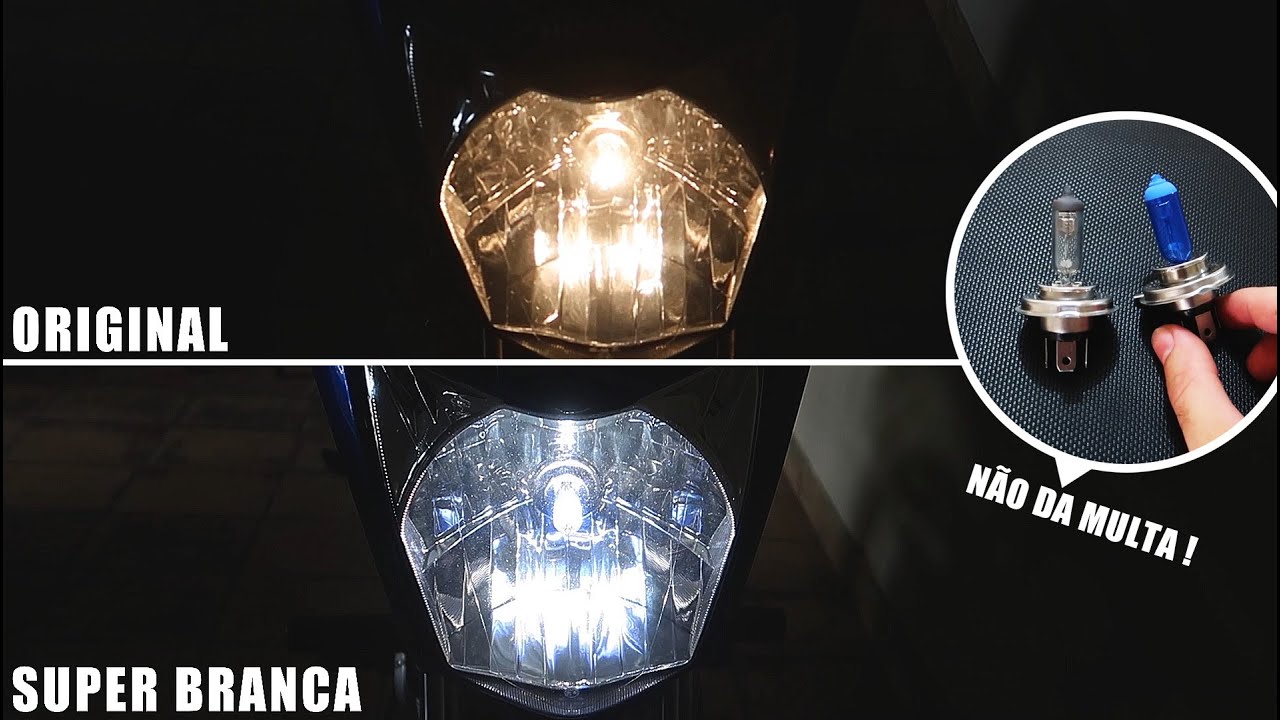 LAMPADA SUPER BRANCA PERMITIDA QUE NÃO DA MULTA NA START 160 - YouTube
