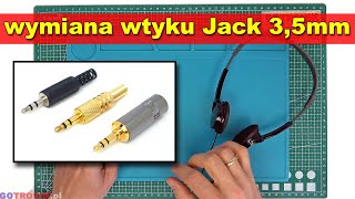 Wymiana wtyku Jack 3,5mm stereo w słuchawkach