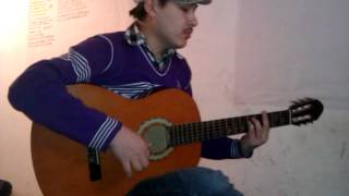 Video thumbnail of "Uyghur amateur guitarist singing Emre Altuğ's "Aşk-ı Kıyamet""