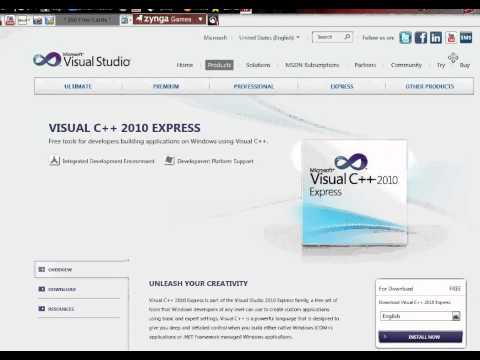 Tutorial 00 - Downloading/Installing Visual Studio 2010 Express