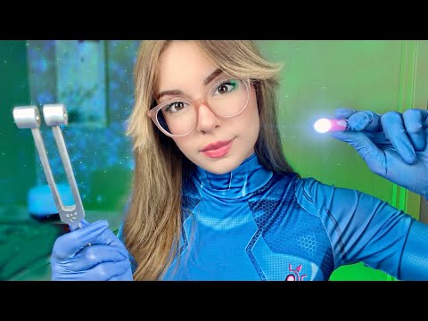 ASMR Fast & Aggressive ALIEN Full Body Exam Roleplay 👽 Cranial Nerve Medical Sci-Fi Ear, Eye, Light