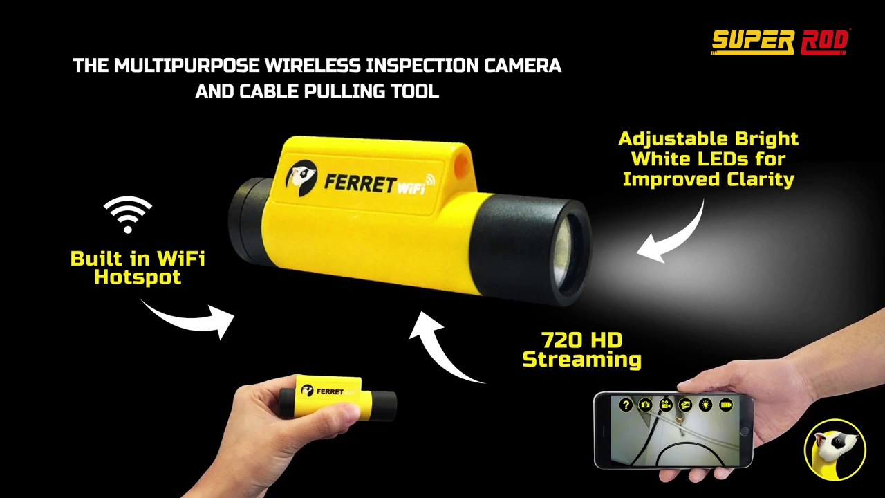 Super Rod Ferret WiFi Inspection Camera 