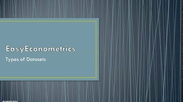 1.0 Types of datasets