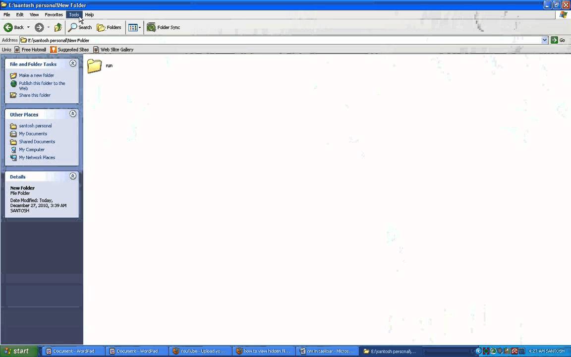 how to see  hidden files and folders
