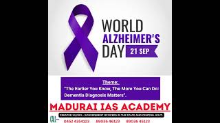 🧠 WORLD ALZHEIMER’S DAY 2026 | 21 SEPTEMBER| MADURAI IAS ACADEMY |