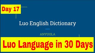 Learn Luo Language   - Family   Anyuola