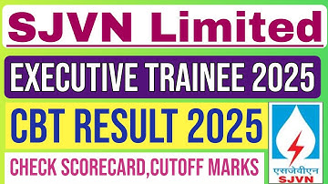 SJVN Executive Online Exam Merit List Out For Group Discussion & Personal Interview 2025.