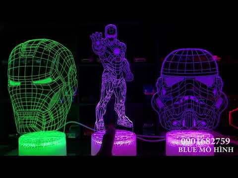 Video Đèn LED mô hình Iron man đổi màu tuyệt đẹp - youtube