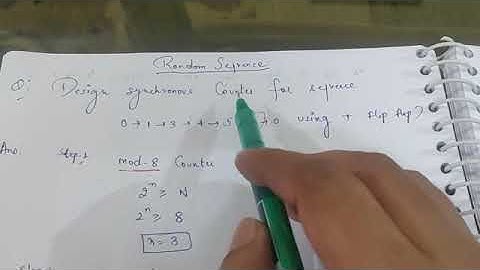 Designing of Random sequence in synchronous counter
