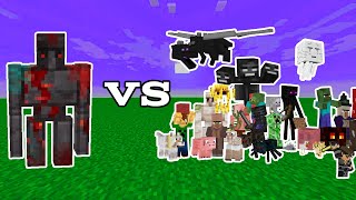 Minecraft: NETHERITE GOLEM VS ALL MOBS