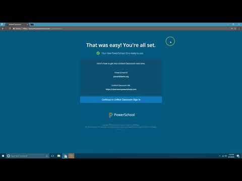 Unified Classroom Initial Login: Parents without existing PowerSchool Account