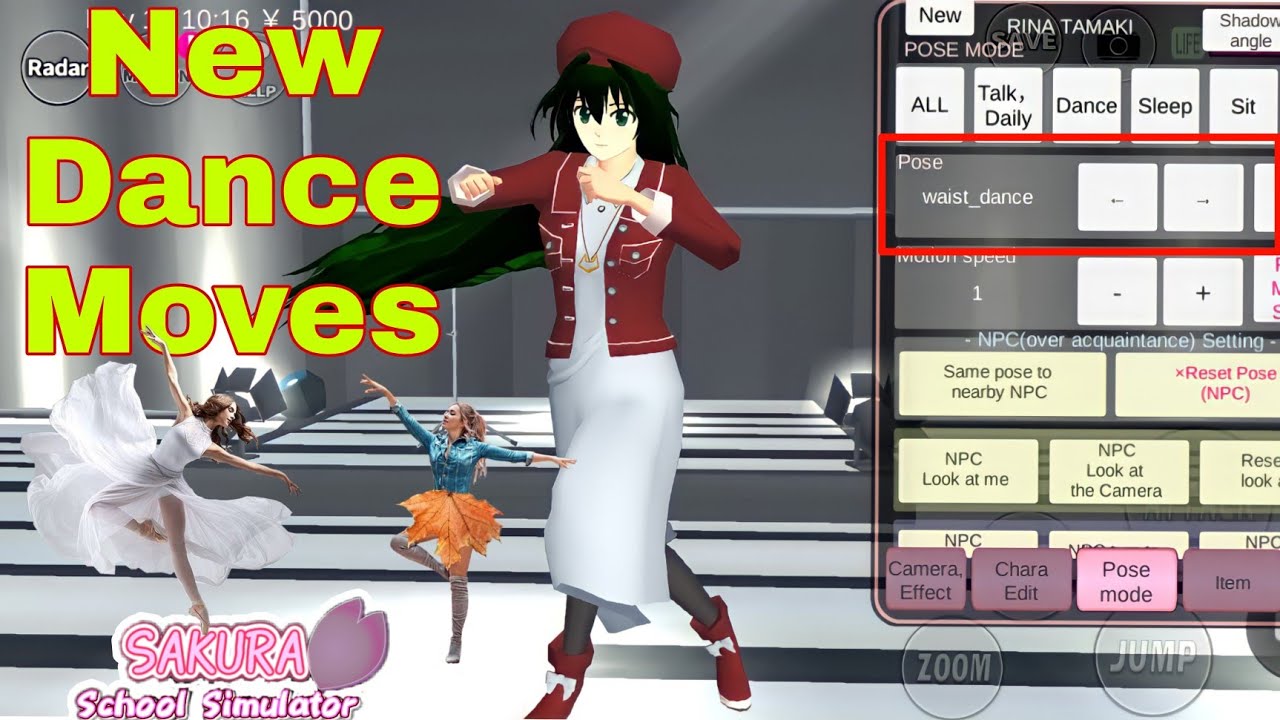 10 DANCE MOVE NEW UPDATE SAKURA SCHOOL SIMULATOR TANYA SENSEI YouTube