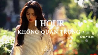 Không Quan Trọng - Tuệ Phương x Quanvrox「Lofi Ver.」/ Official Lyrics Video
