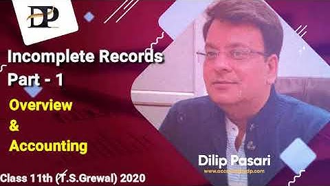 📕 Incomplete Records - 1 | Introduction & Overview | LIVE Recorded Videos | Accounts class 11th