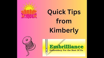 Quick Tips from Kimberly   The Knockdown stitch in Embrilliance Enthusiast