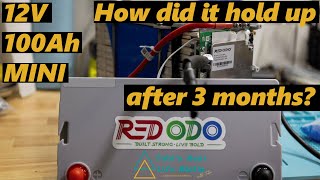 REDODO MINI 100Ah 12V LiFePo4 | How does it perform after 3 month of use? | Teardown Battery