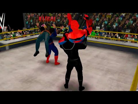 Видео: Batman and Superman vs Spider-Man and Wolverine Marvel vs DC Wrestling MPire