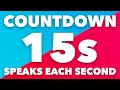 15 second timer with voice countdown