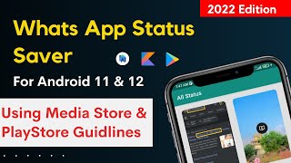 What's app status saver app using Media Store API | For Android 11 & 12 | For Playstore | Demo video screenshot 3