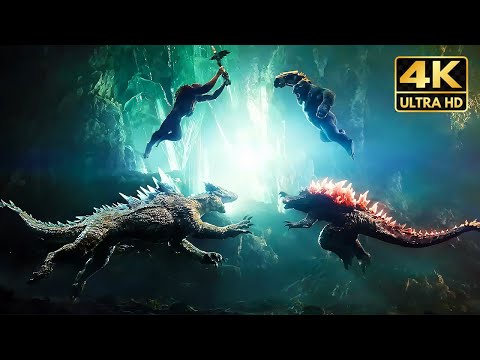 Godzilla & King Kong Vs. Skar King & Shimo 4K Full Fight Scene (2024) Godzilla x Kong Movie