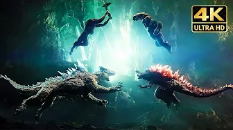 Godzilla & King Kong Vs. Skar King & Shimo 4K Full Fight Scene (2024) Godzilla x Kong Movie