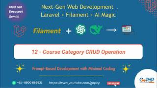 12 - Course Category CRUD Operation | Next-Gen Web Development with Laravel, Filament PHP & AI Tools