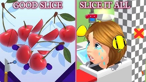 Good Slice vs Slice It All! New Update 2022 All Knives Unlocked MAX LEVEL xyz1