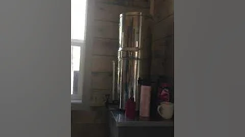 Filling the Berkey (water filter)
