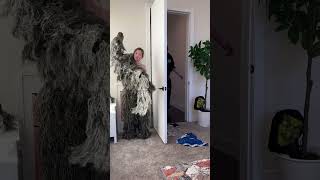 Woman Wears Bush Clothes To Hide From Police