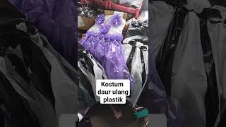 kostum daur ulang plastik kresek #kostumunik #kostumdaurulang