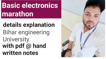 Basic electronics( BE) marathon 3rd sem B-tech # BEU#