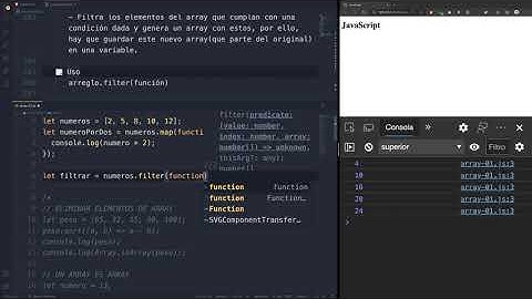 Curso JavaScript - Array, método filter()