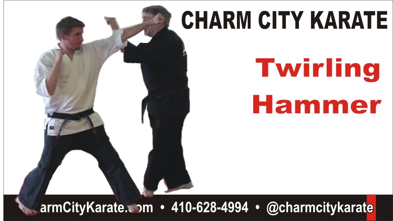 Twirling Hammer Kenpo self defense for a left punch YouTube