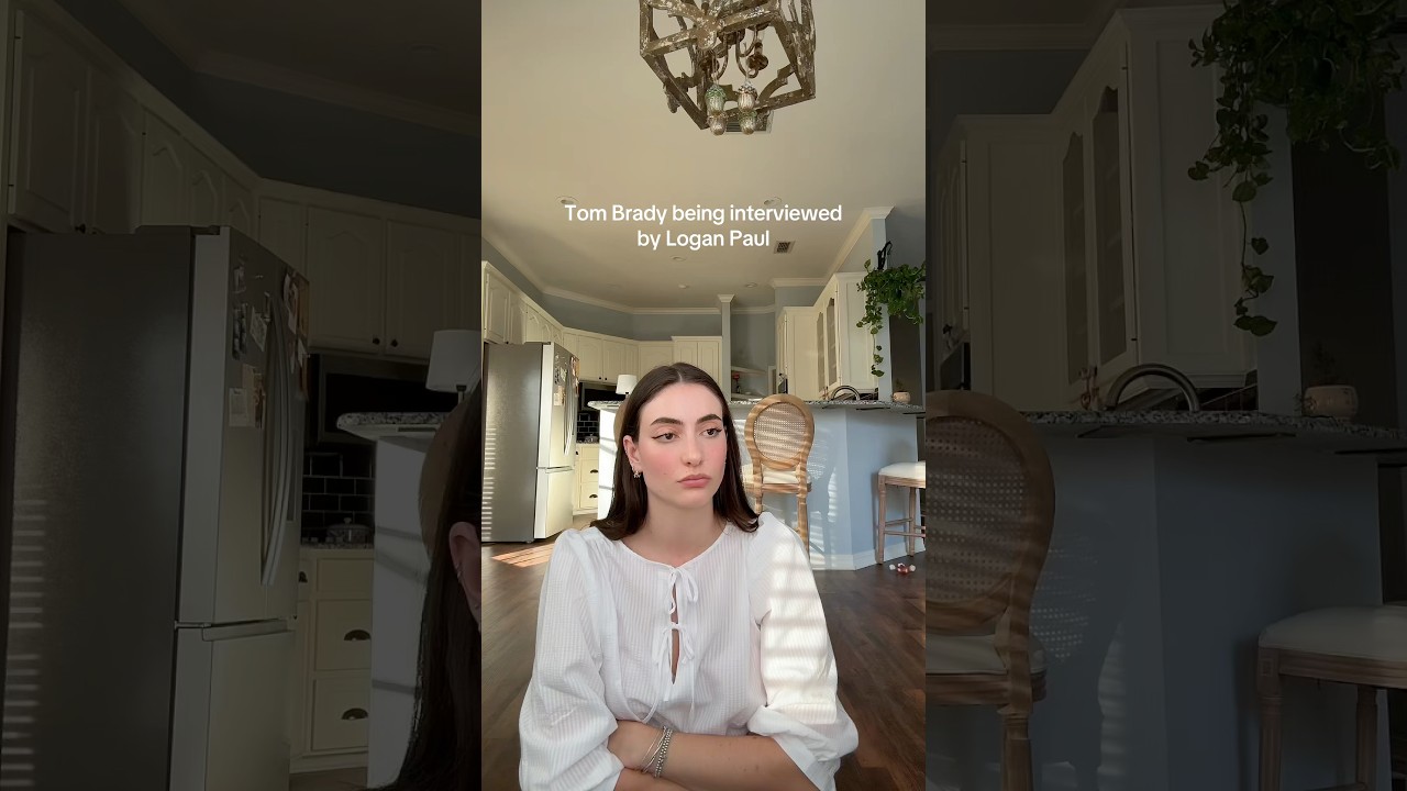 Tom Brady being interviewed by Logan Paul 