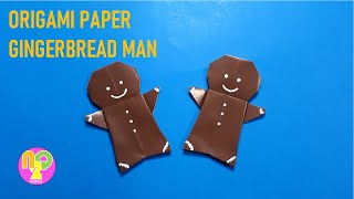 How to Make Gingerbread Man with Paper || ORIGAMI GINGERBREAD MAN Resimi