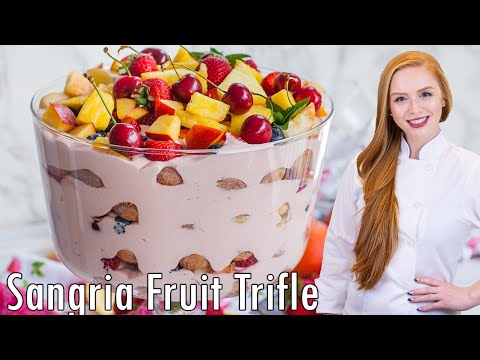 No Bake Sangria Fruit Trifle