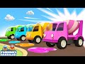 Çizgi film izle! Yardımcı Arabalar kasırgadan şekerleri kurtarıyor! Erkek çocuklar için eğitici dizi