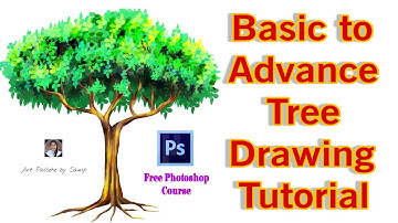 Basic Texture To Advance Texture Detailing Step by Step Process / Detailed Tree Drawing in Photoshop