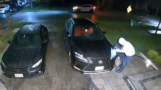 Homeowner Chases Away Thieves Trying to Steal Lexus in Pickering, Ontario