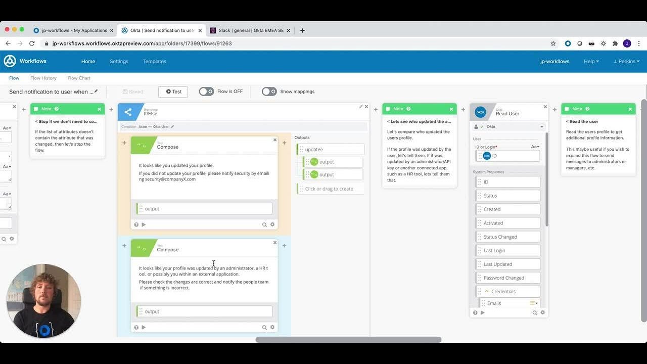 Workflows Template: Send a notification to a user when their profile is ...