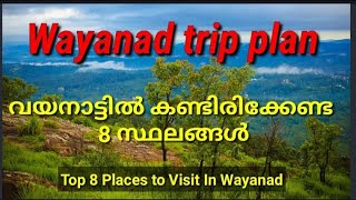 How to Plan Wayanad Trip|വയനാട് ട്രിപ്പ് എങ്ങനെ പ്ലാൻ ചെയ്യാം|wayanad tourist places|Top 8 places