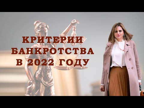 КРИТЕРИИ БАНКРОТСТВА В 2022 ГОДУ | ЮРИСТ АНДРИАНОВА КРИСТИНА